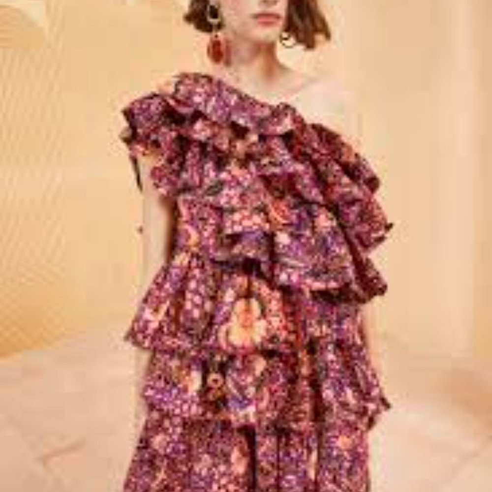 Ulla Johnson - Naomi Dress in Purple Floral - Size 12 - NWT